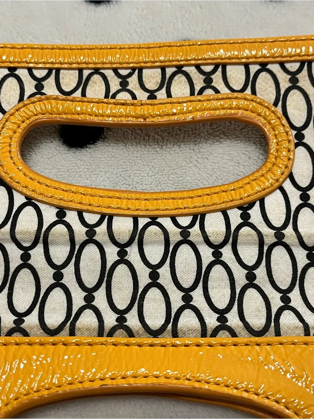 HOBO International Y2K Katrina Mustard Patent Leather Clutch